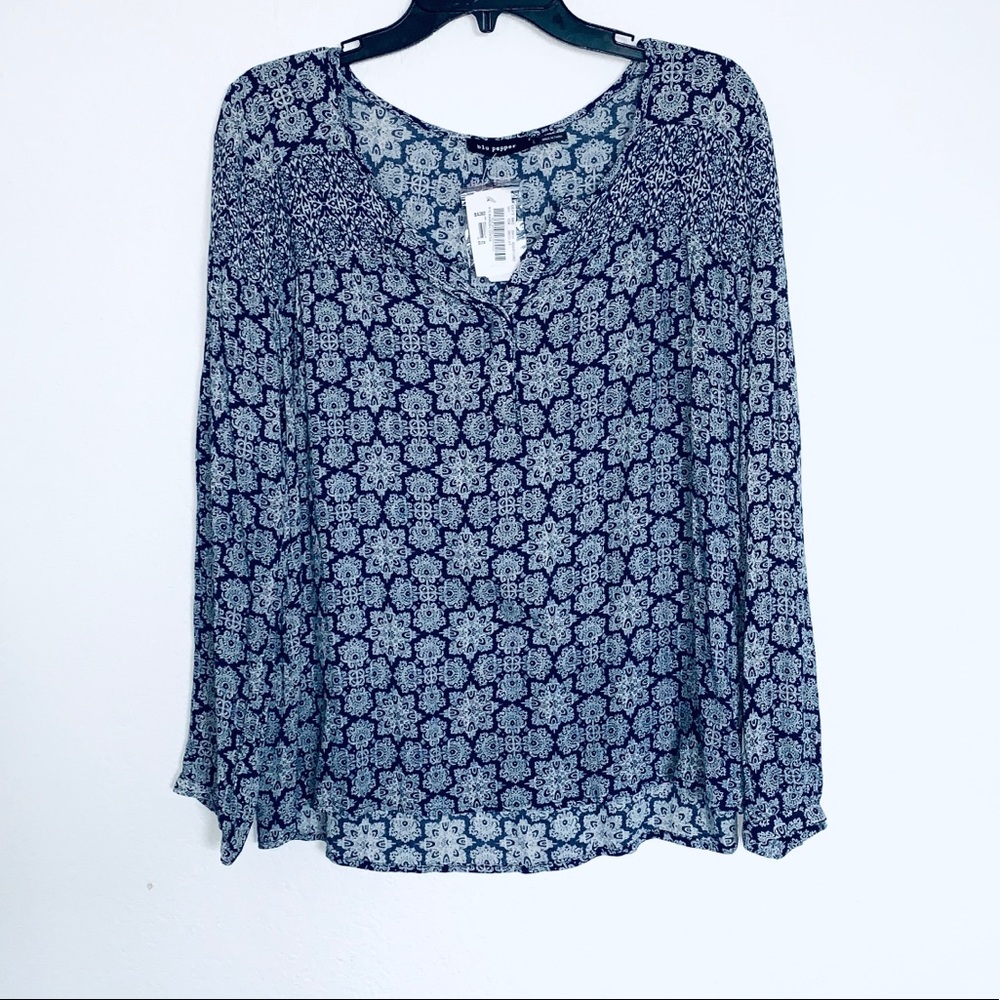 Blu Pepper Floral Top
